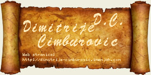 Dimitrije Čimburović vizit kartica